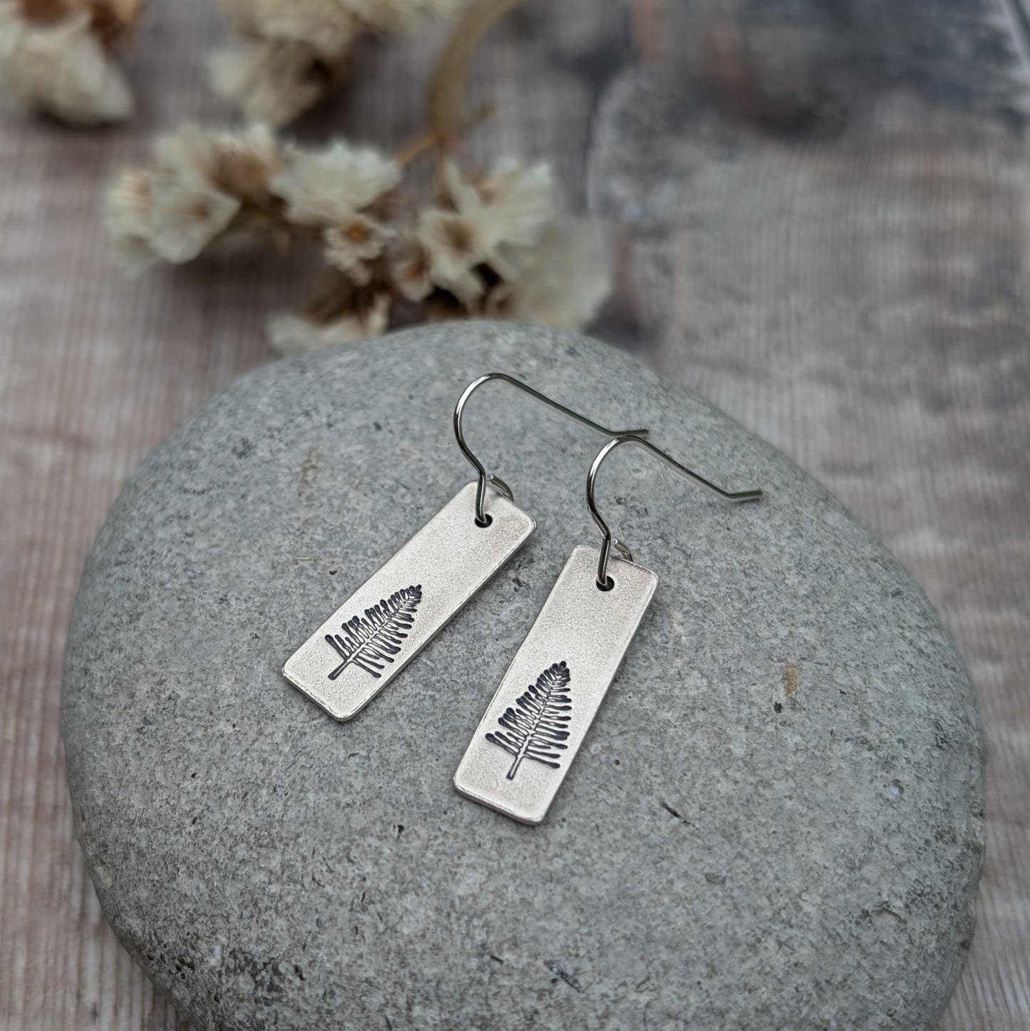 Recycled Silver Drop Earrings