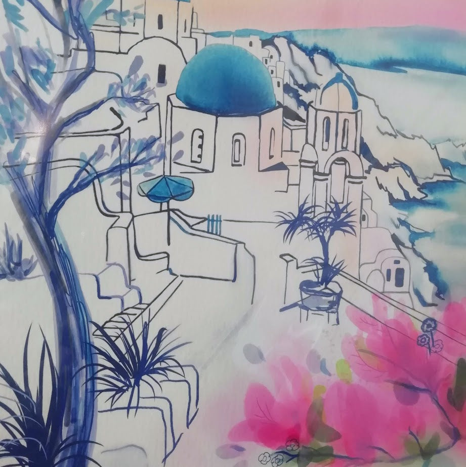 Santorini Print