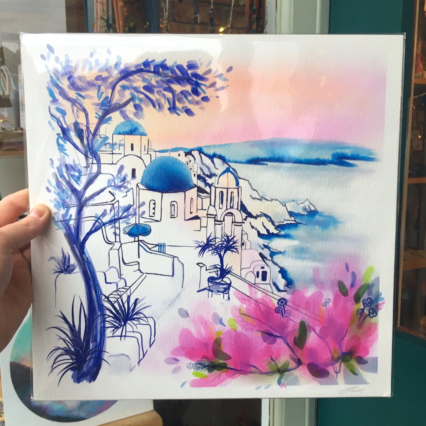 Santorini Print