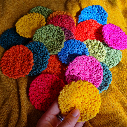 5 Reusable Face Scrubbies Multicoloured