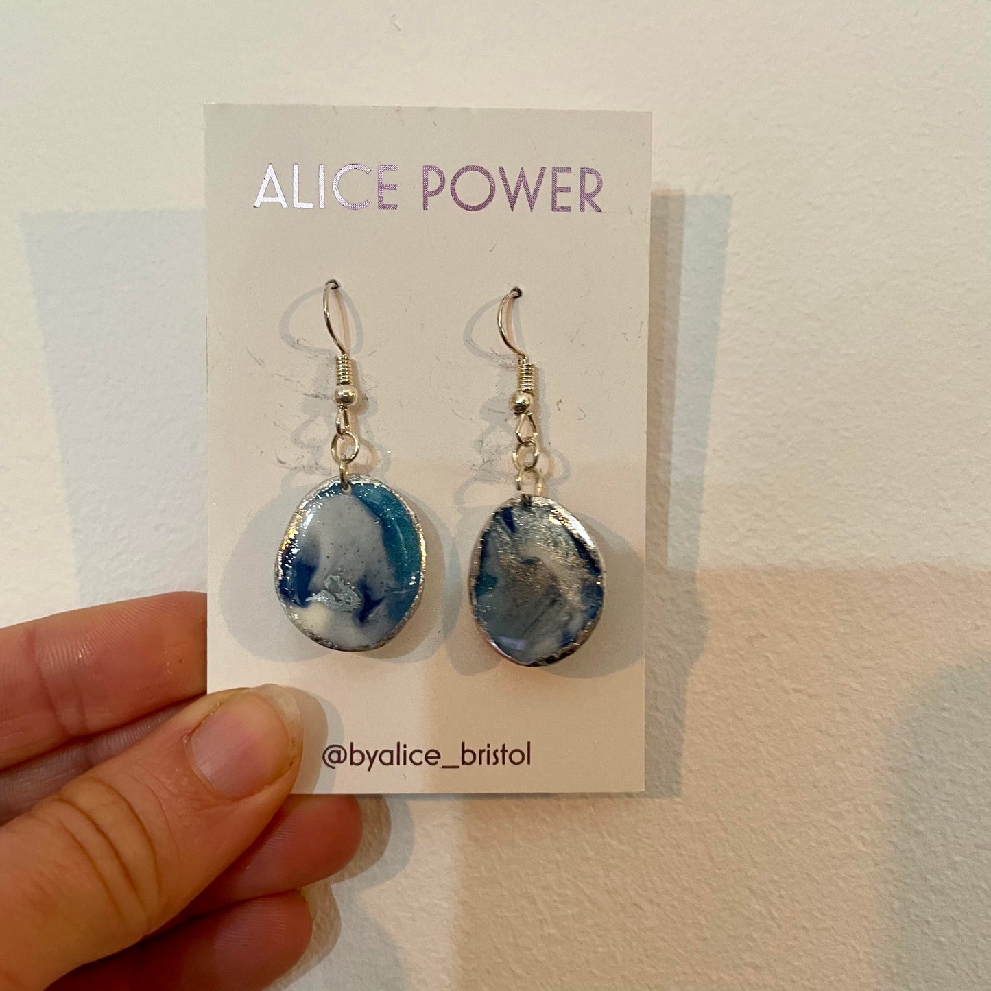Single Resin Geode Earrings