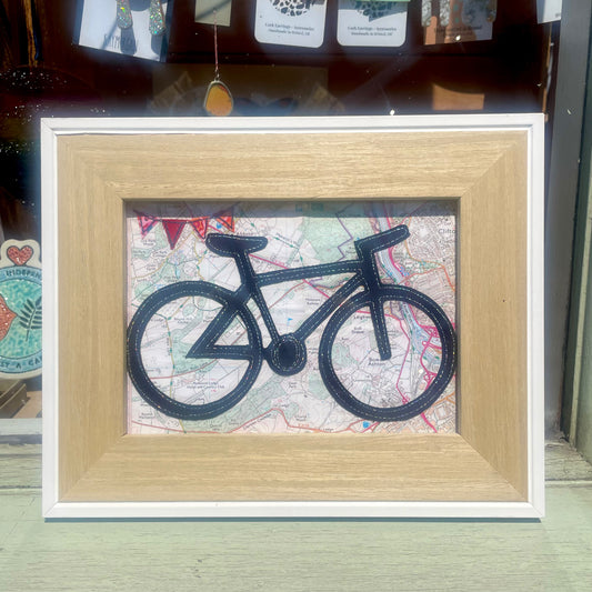 Framed Black Bike Picture