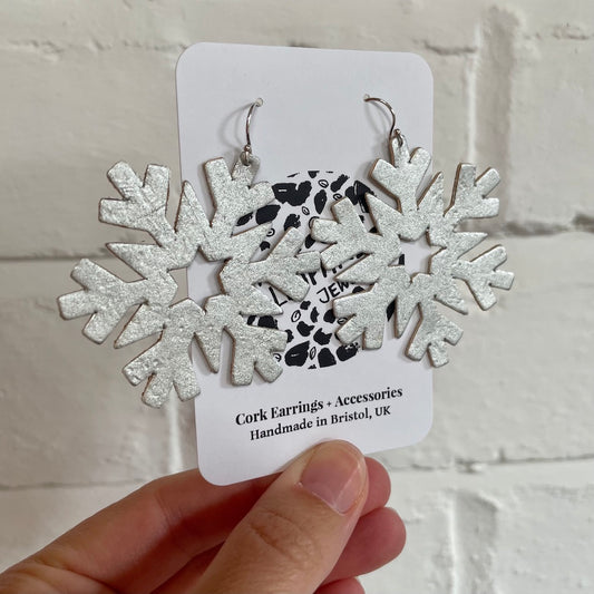 Snowflake Earrings Cork