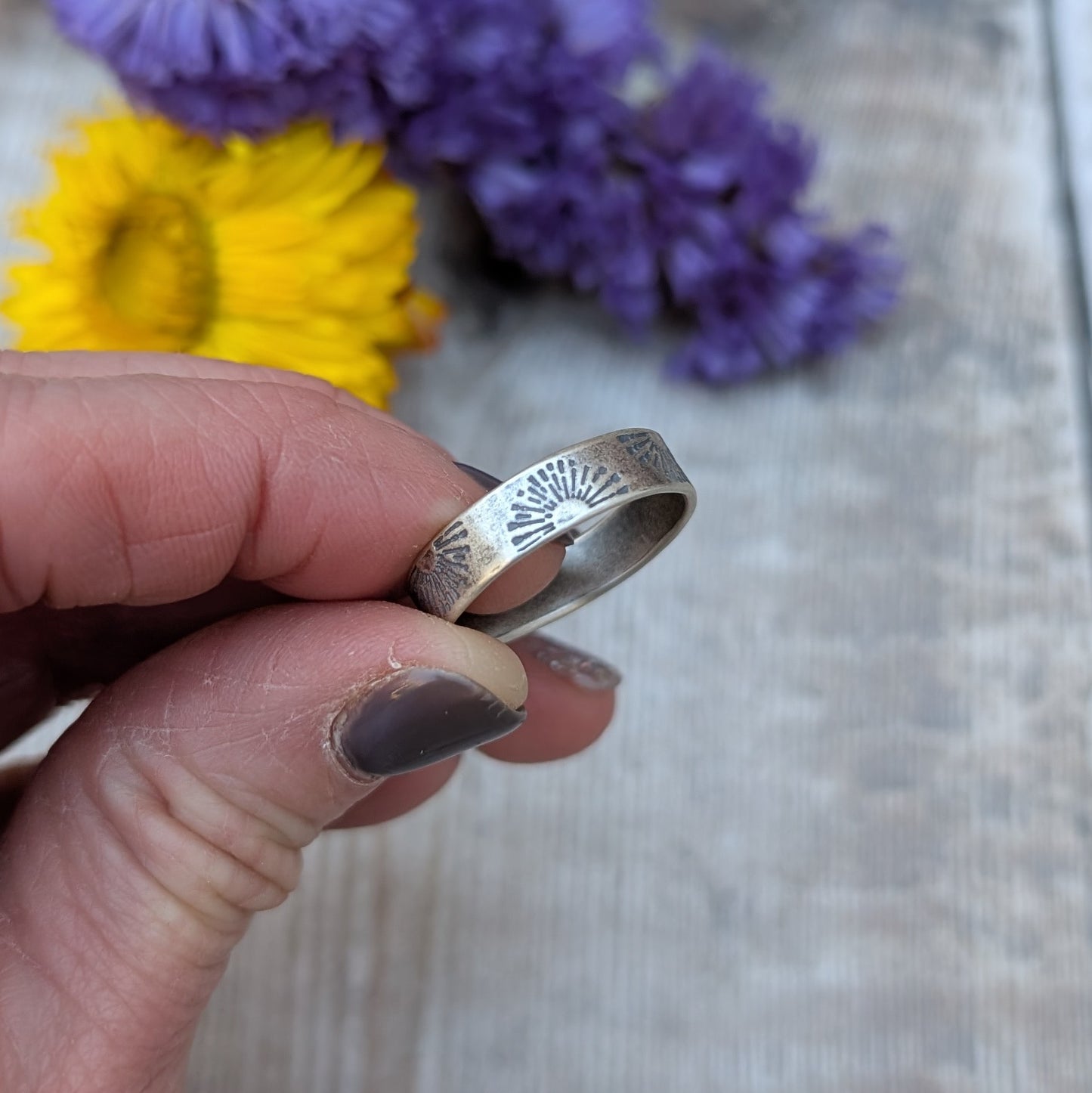 Sunburst Silver Ring