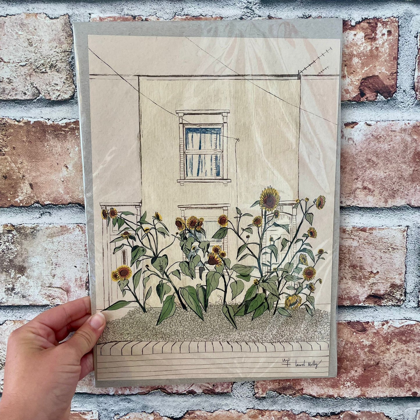 Sunflowers in Southville Print