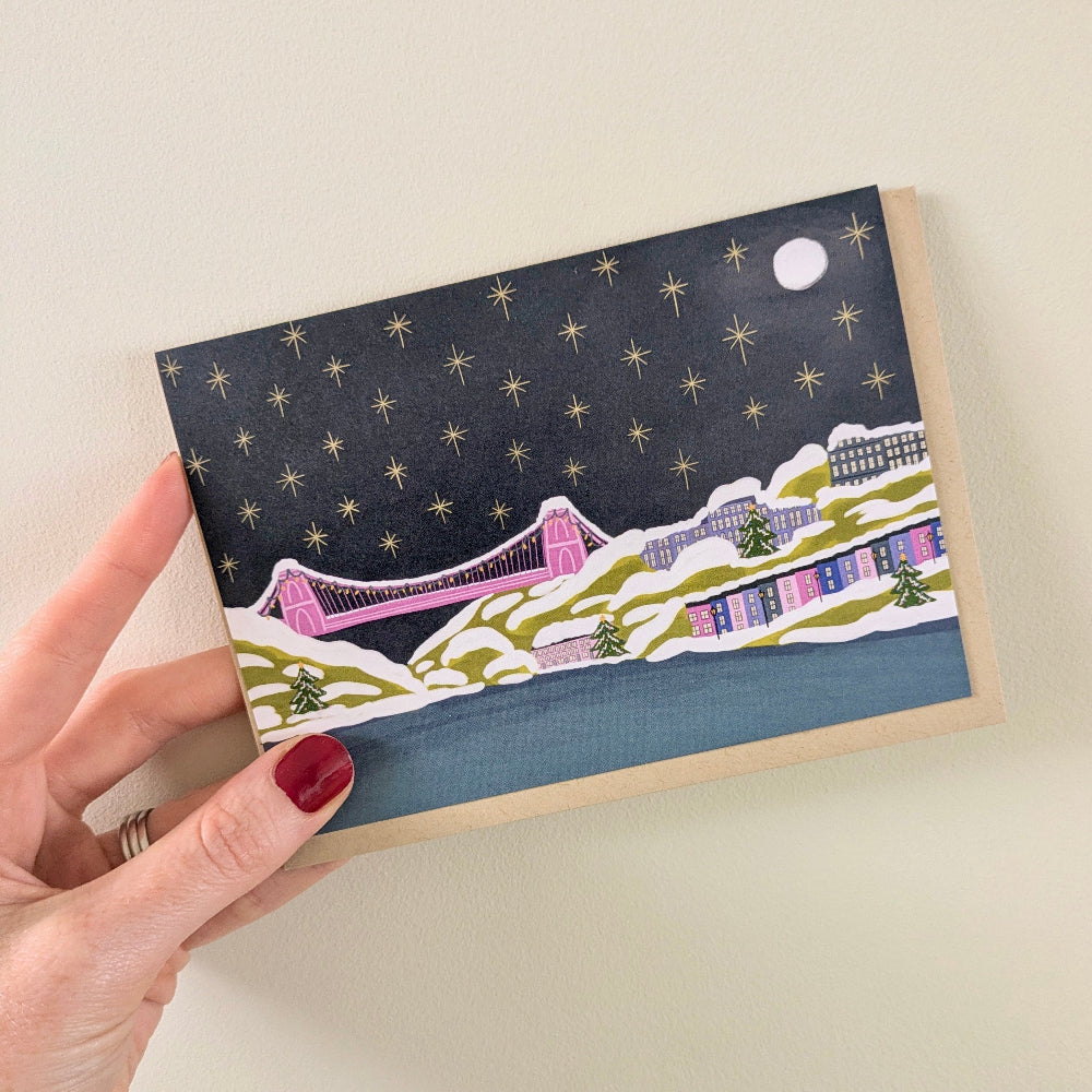 Christmas card pack of 5 - Bristol Suspension Bridge