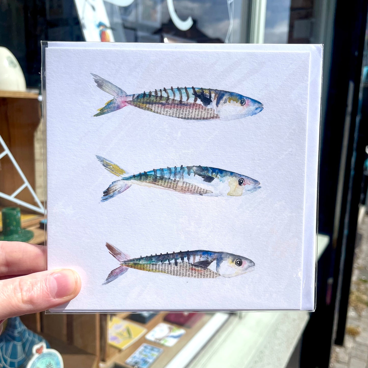 Three Mackerel Card