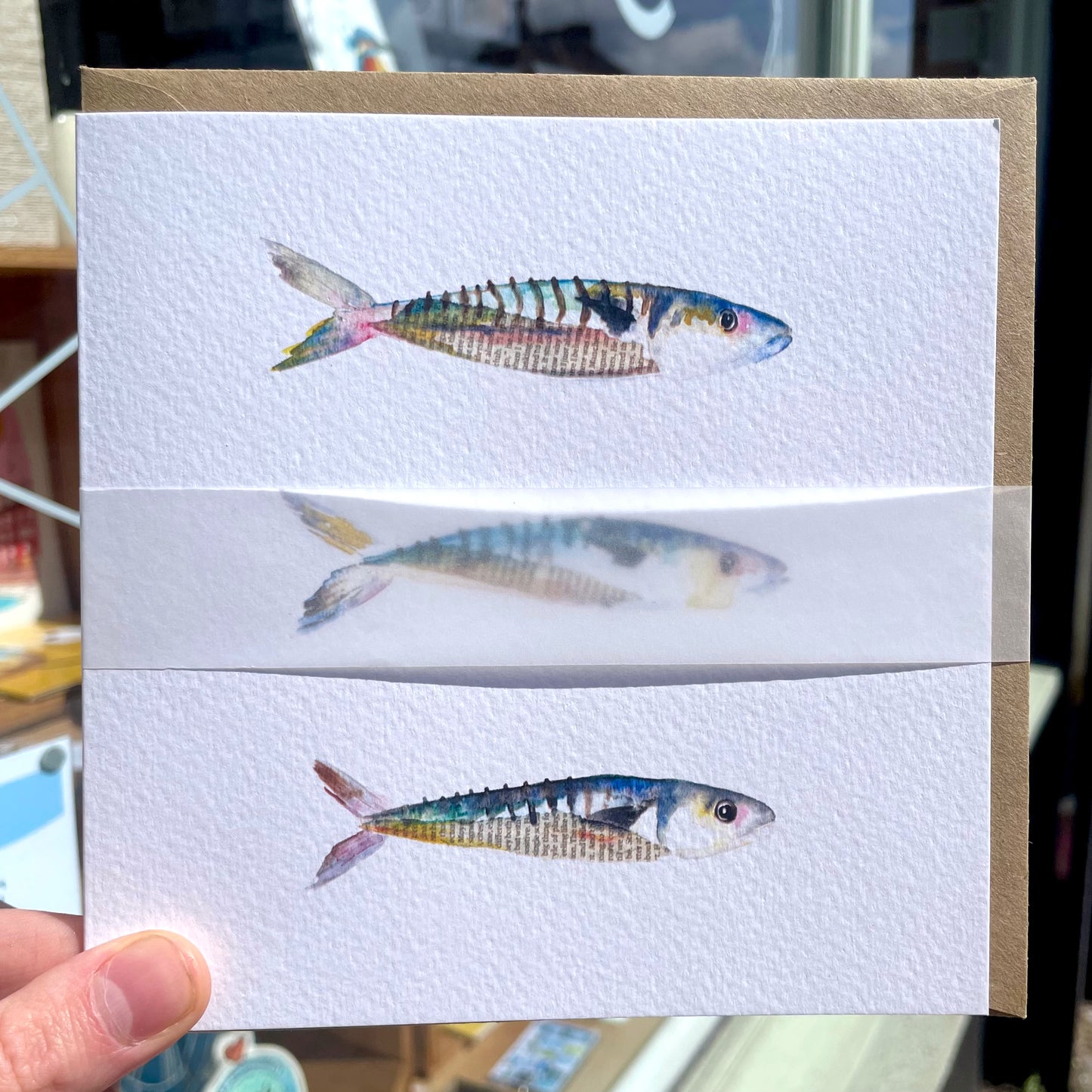 Three Mackerel Card