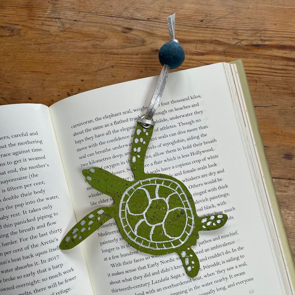 Turtle Handmade Cork Bookmark