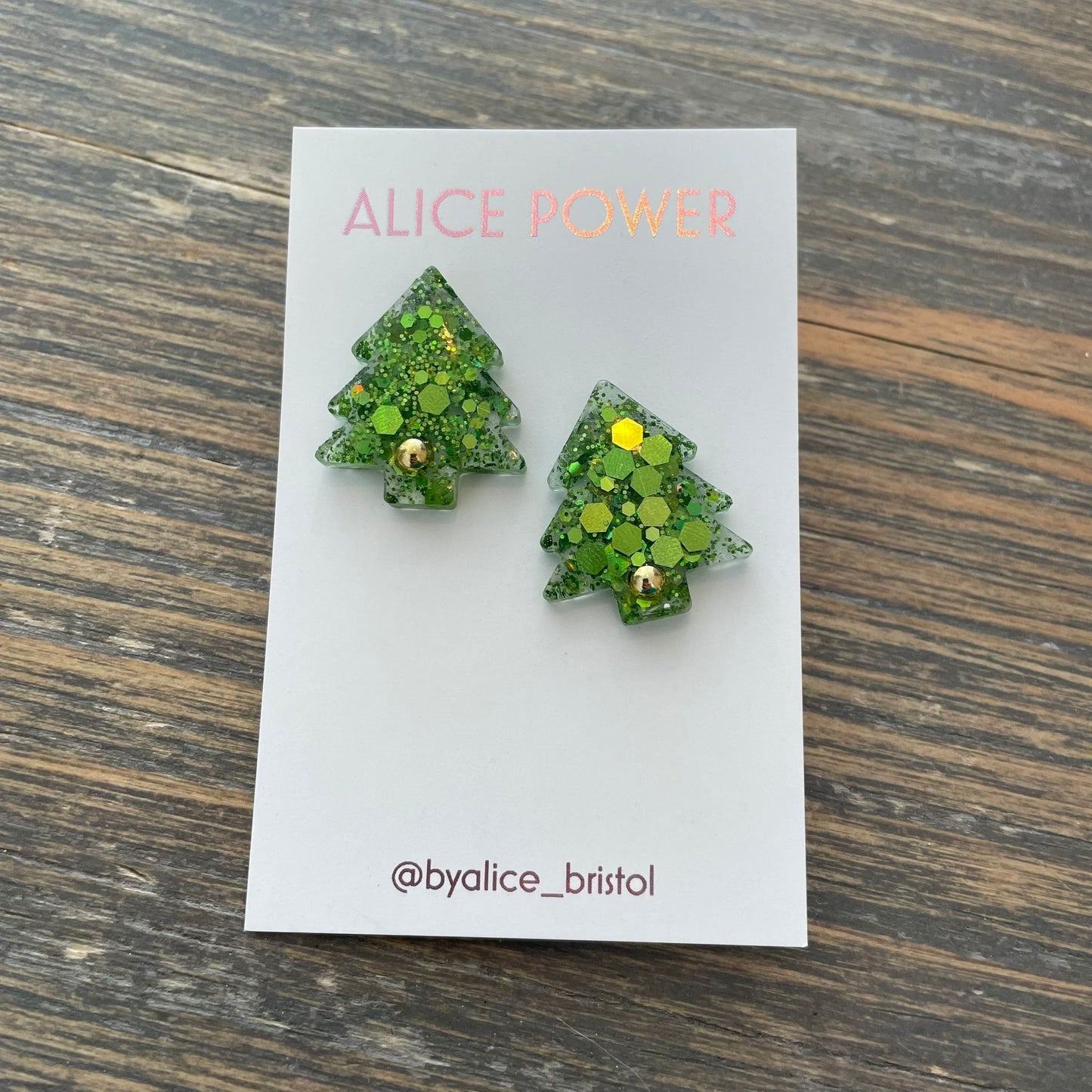 Xmas Tree Resin Studs