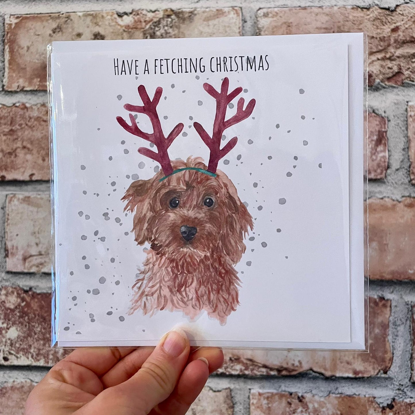 Cavapoo Christmas Card