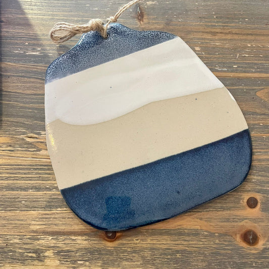 Blue Dip Pattern Serving Platter