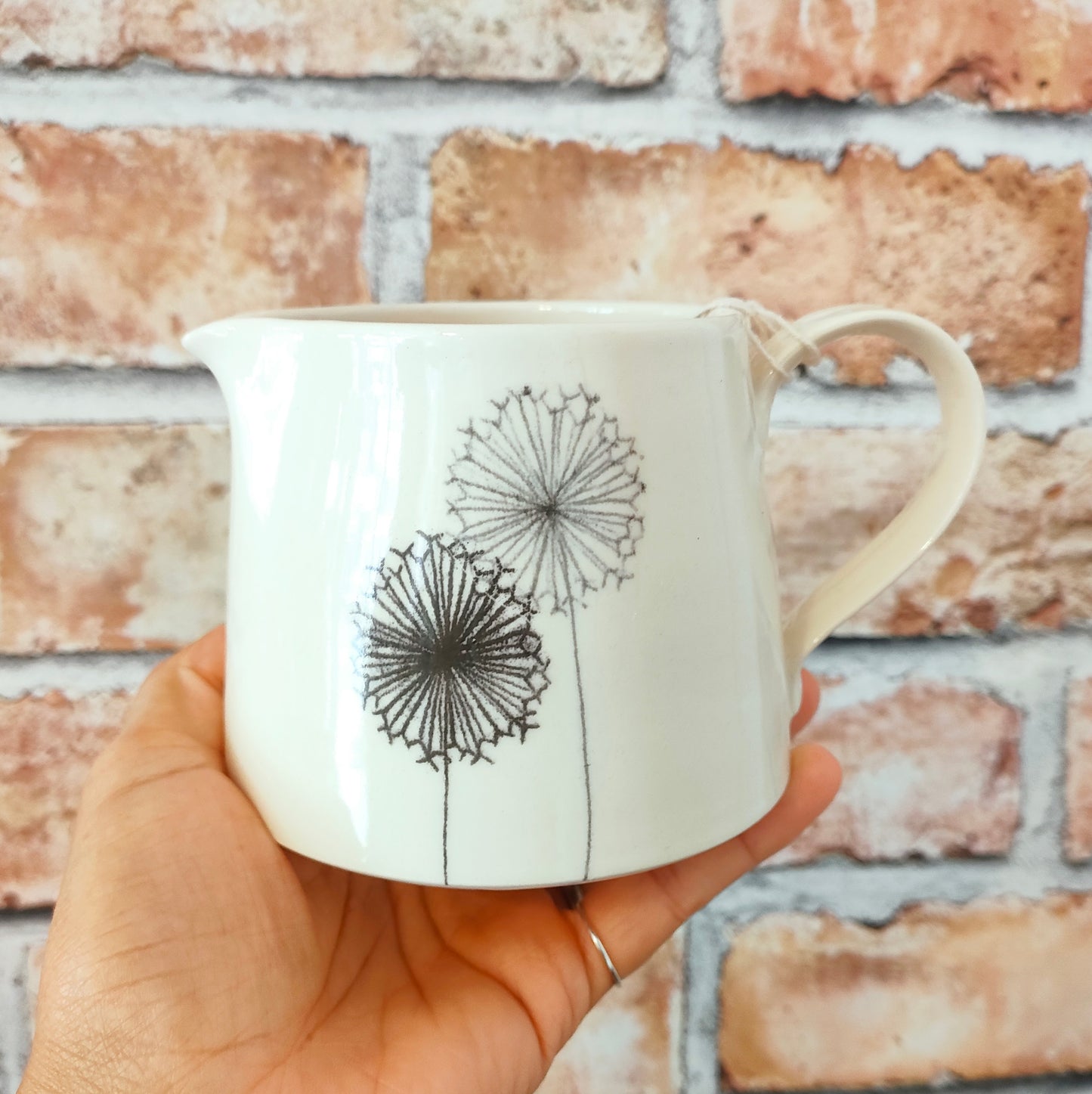 White Monoprint Jug