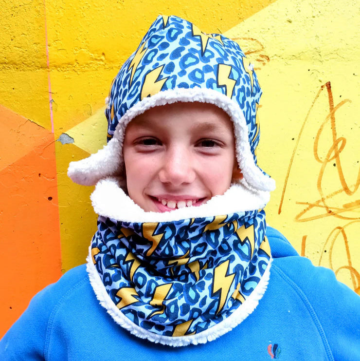 Ziggy Bolt Trapper Hat (Pink & Blue)