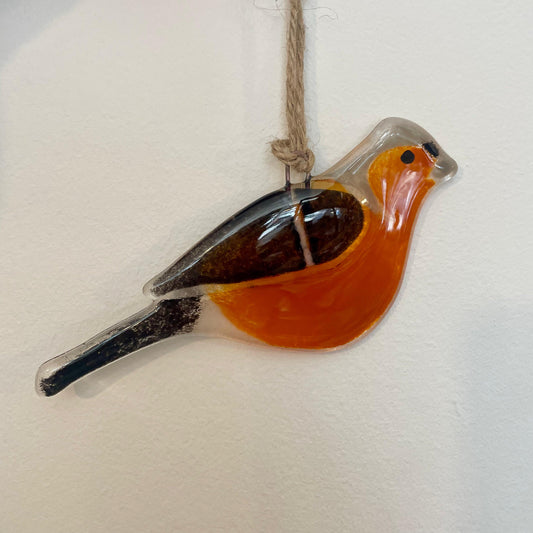 Fused Glass Hanging Chaffinch