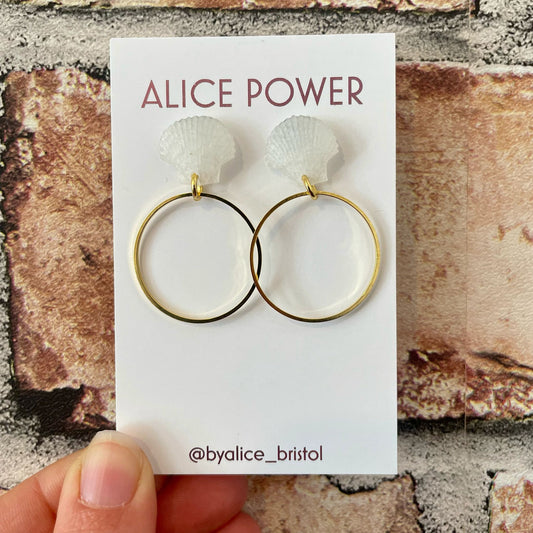 Clam Hoop Earrings