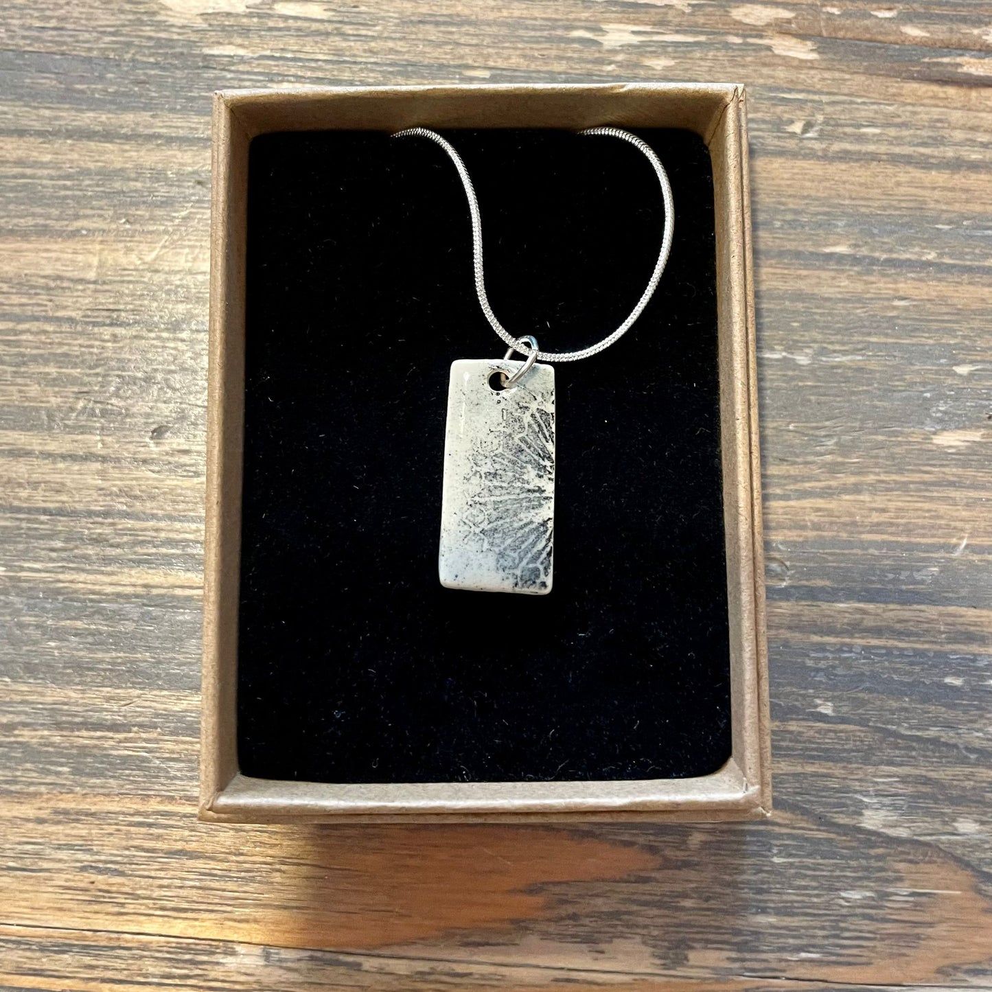 Ceramic Pendant With Cow Parsley Design