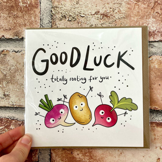 Good Luck Totally Rooting For You Card