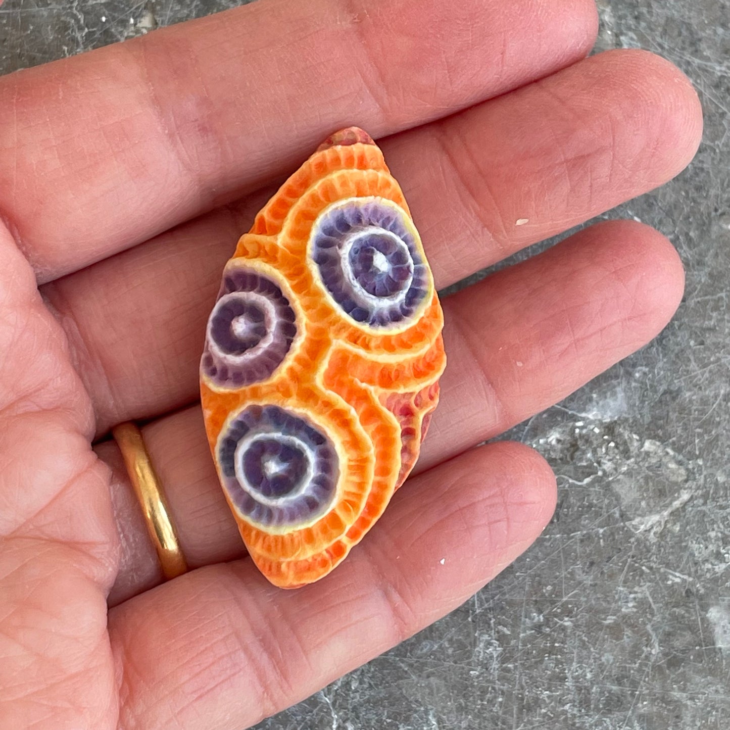 Coral Brooch Large