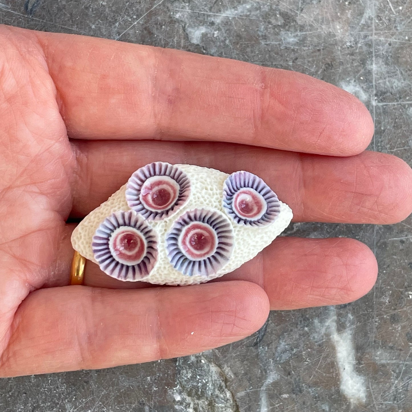 Coral Brooch Large
