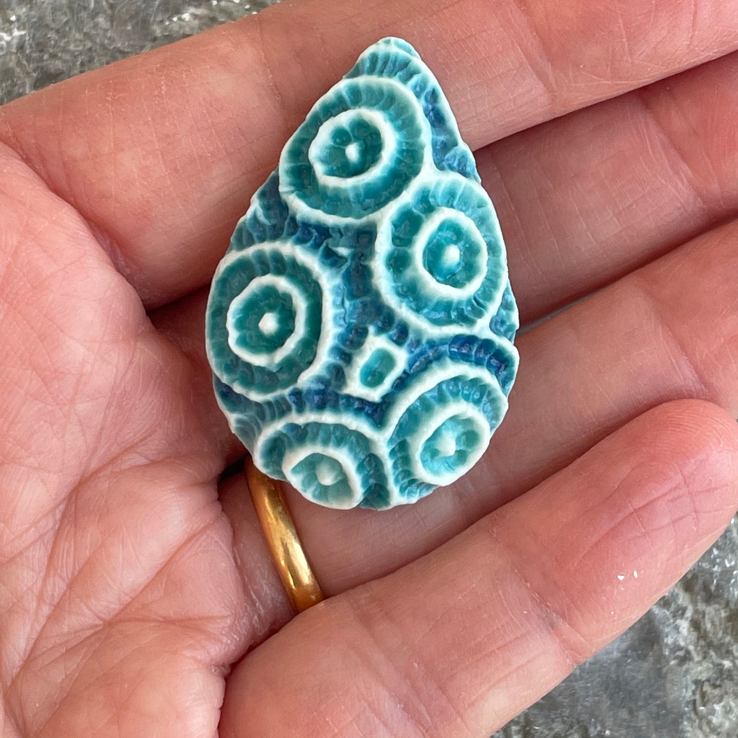 Coral Brooch Large