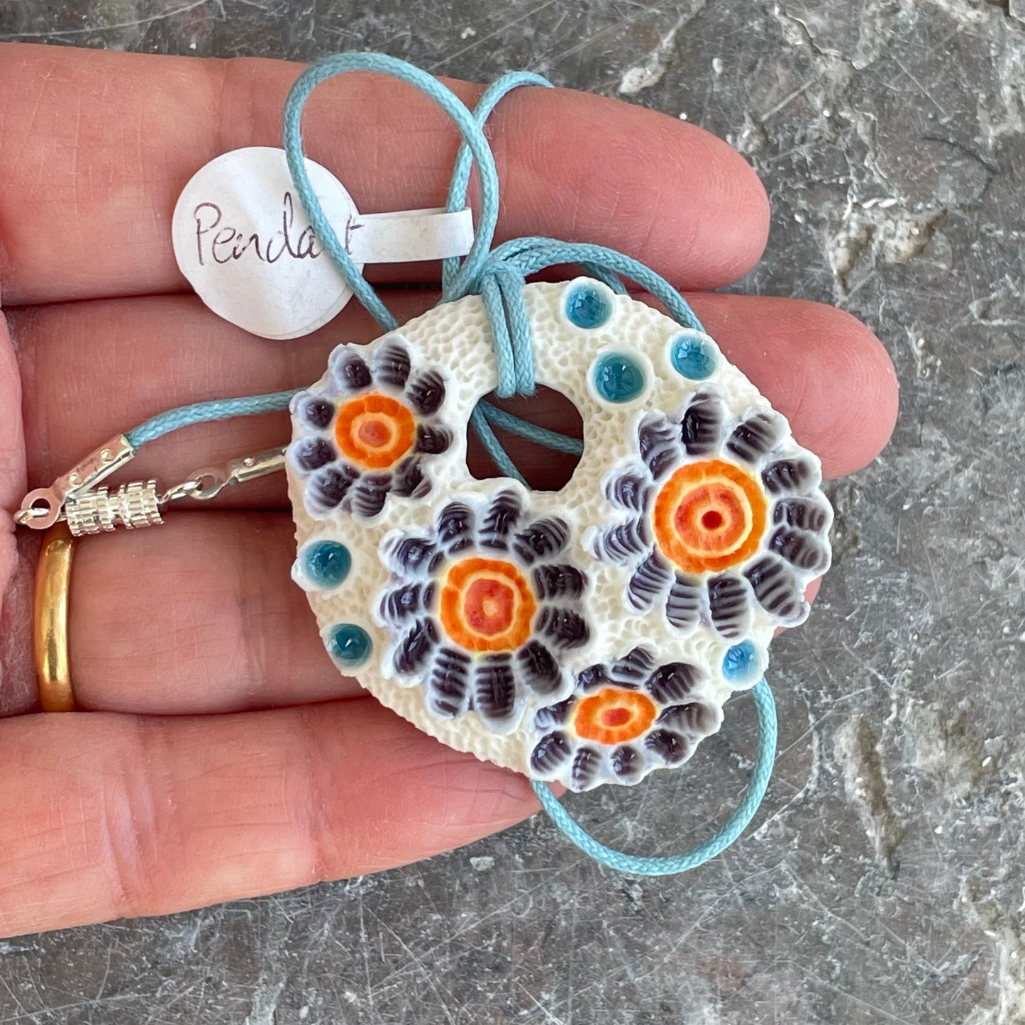 Coral Pendant 18" Cord Large