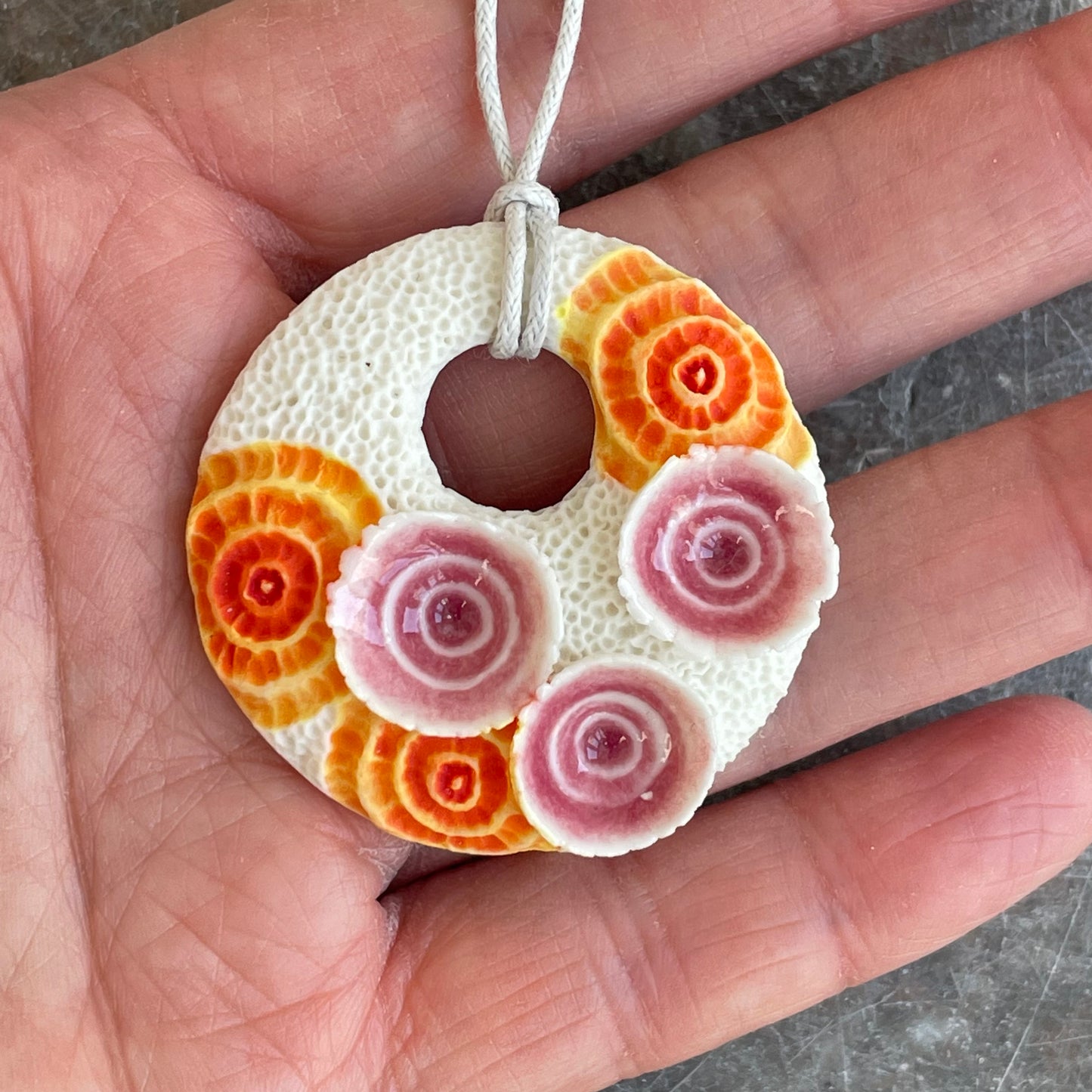 Coral Pendant 18" Cord Large