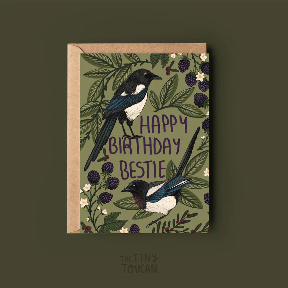Magpie Birthday Card