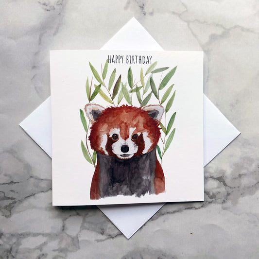 Red Panda Birthday Card