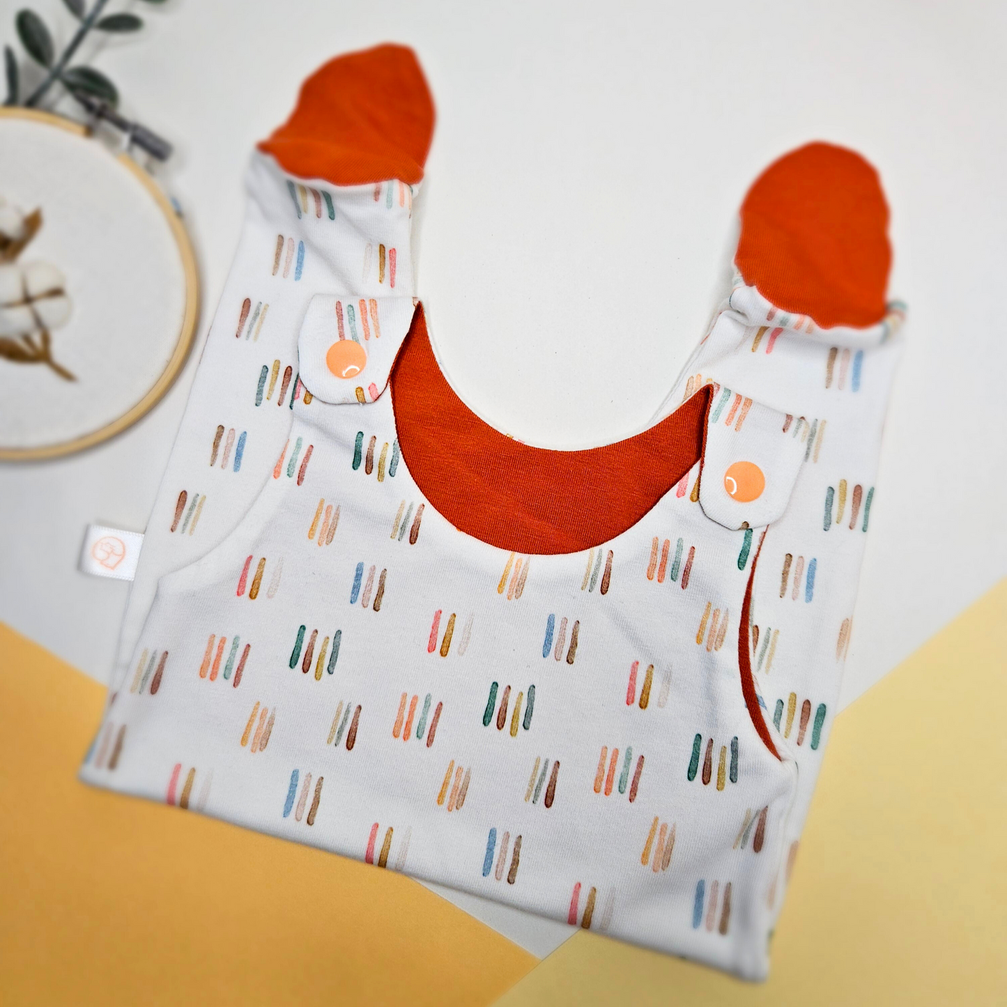 Footed Romper - Dashes