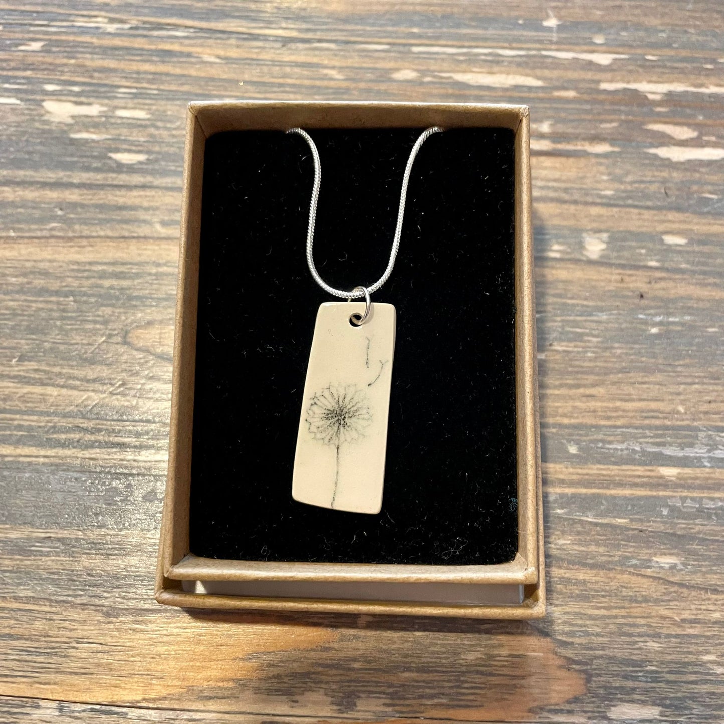 Ceramic Pendant With Cow Parsley Design
