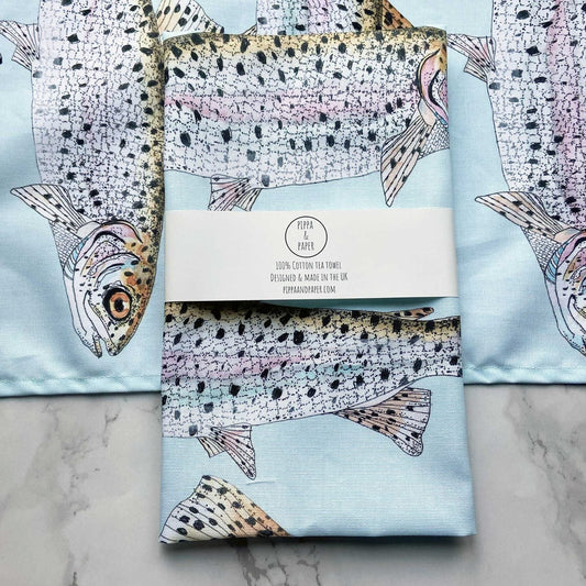 Rainbow Trout Tea Towel