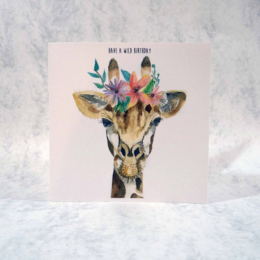 Giraffe Birthday Card