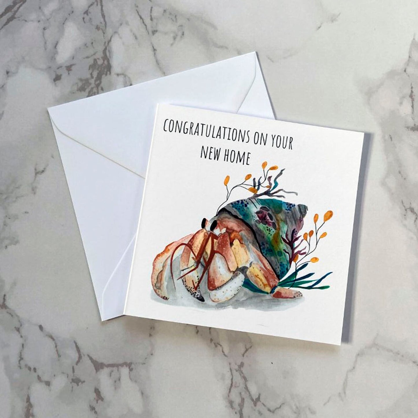 Hermit Crab New Home Card