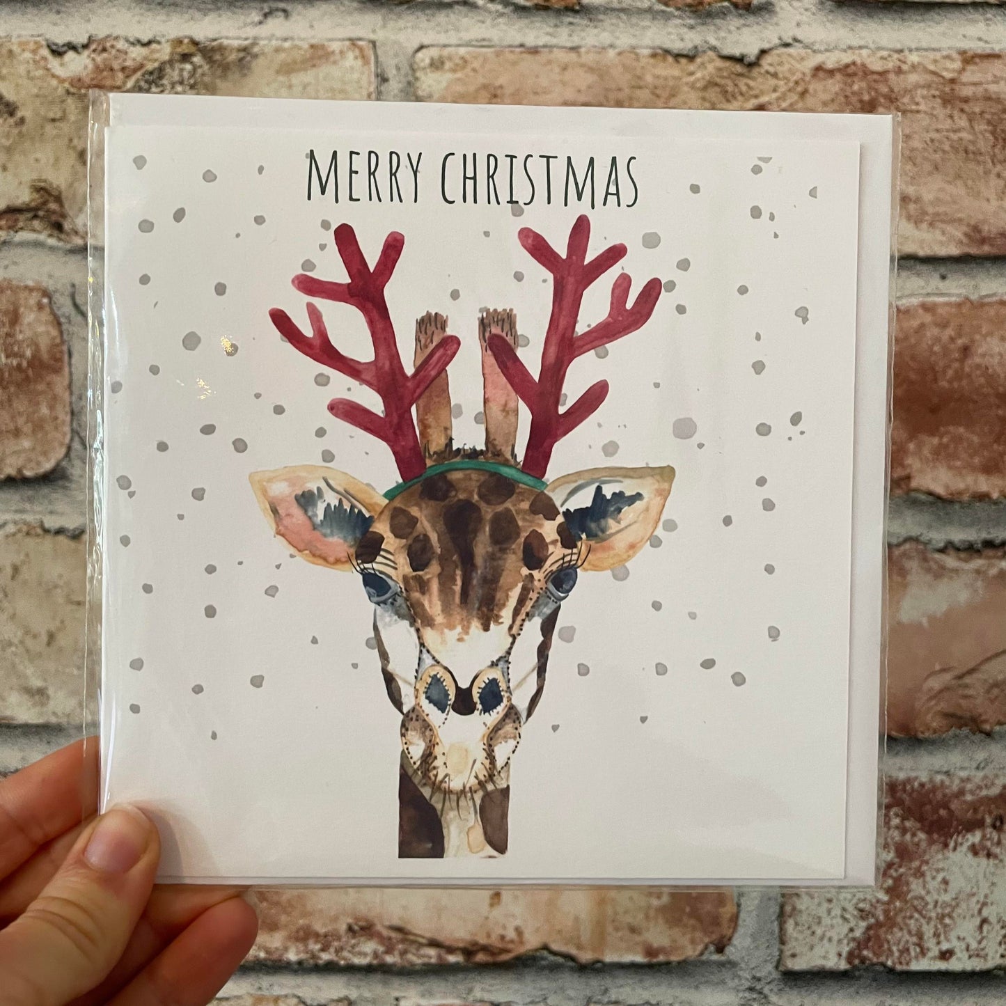 Giraffe Christmas Card