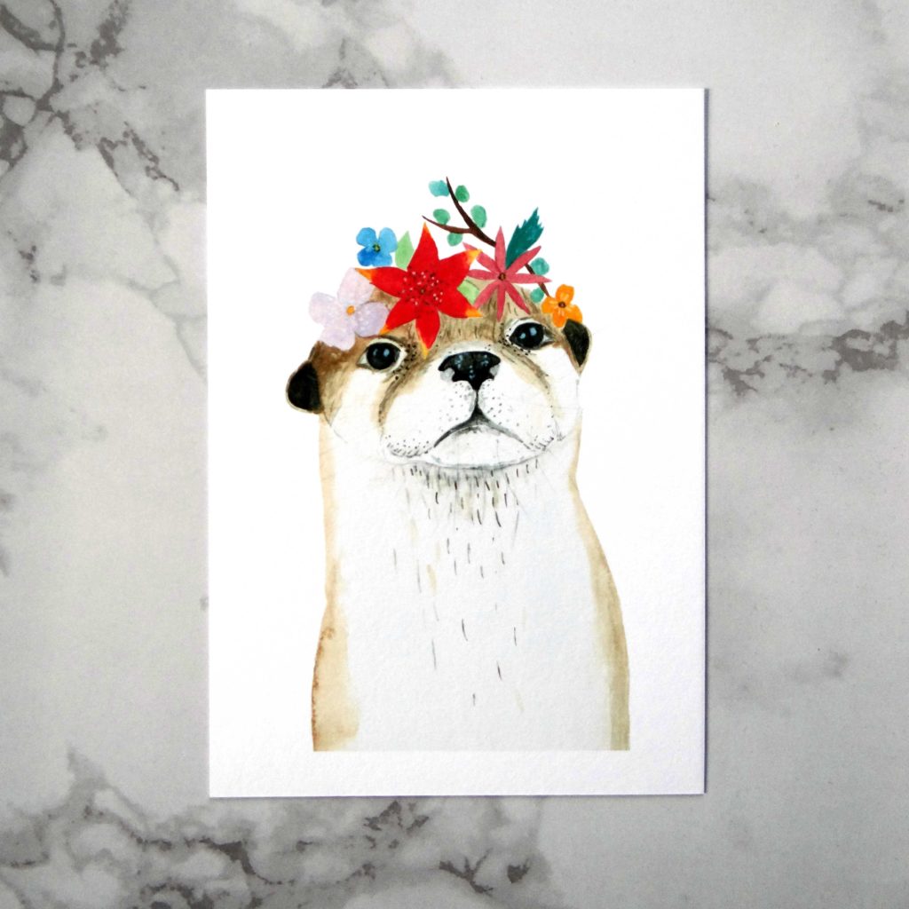 Otter Print A4