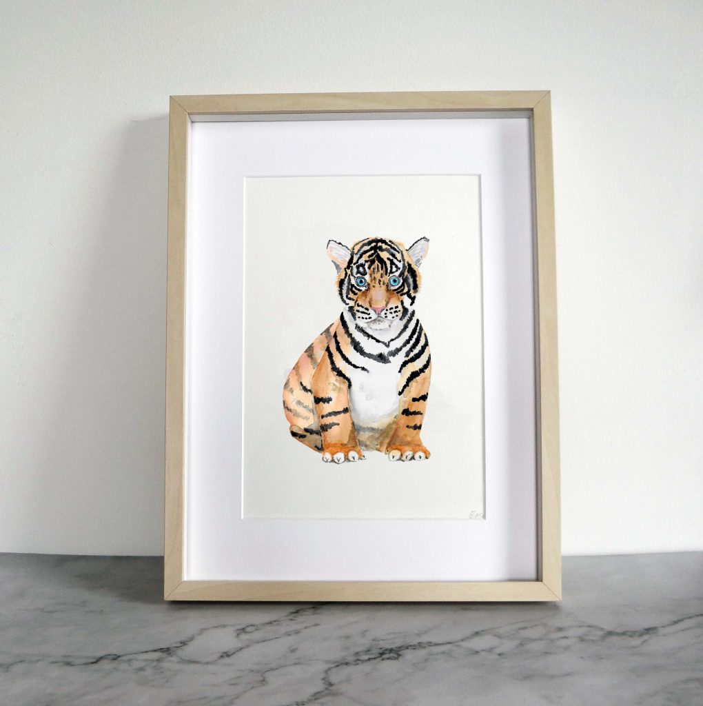 Tiger Cub Print A4