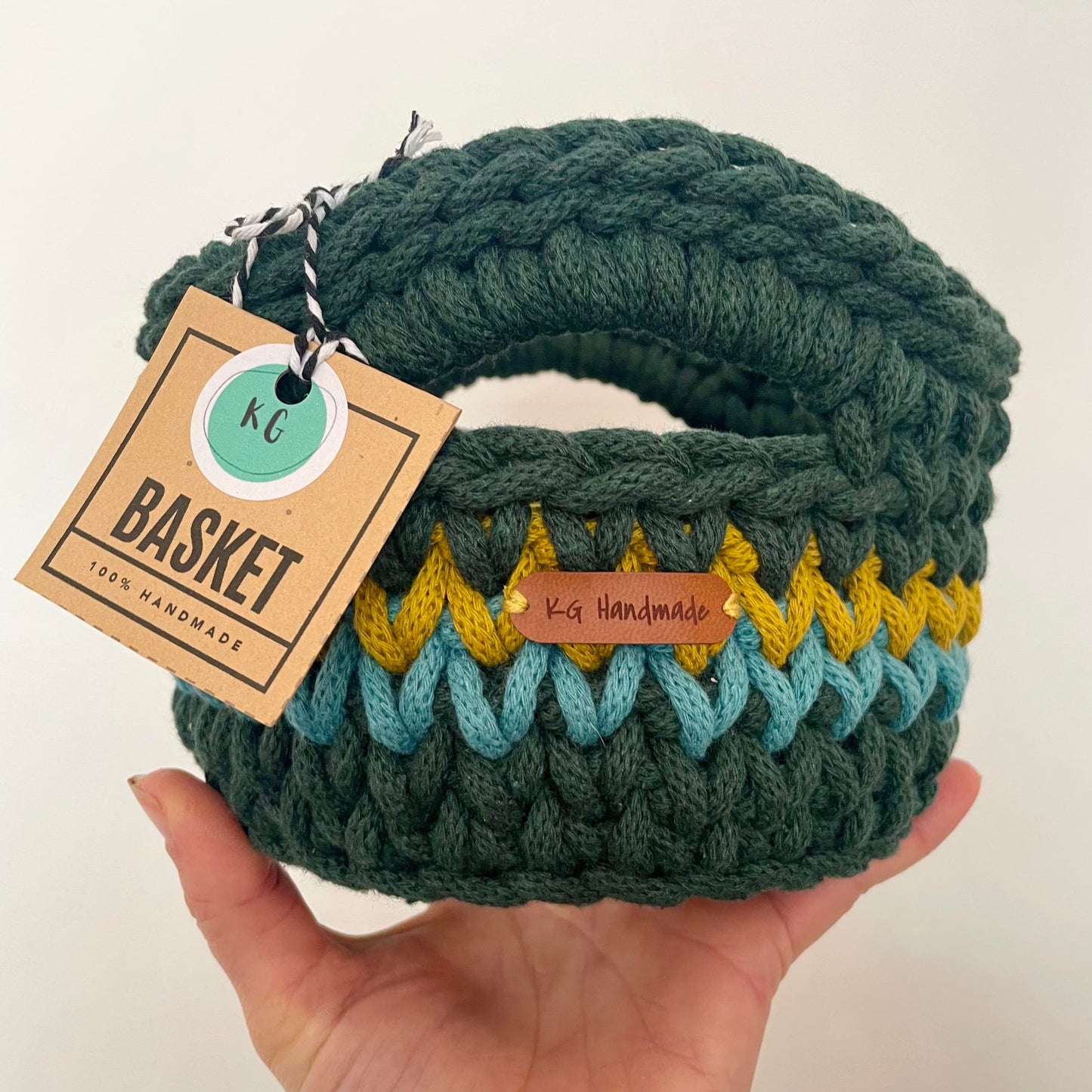 Crochet Basket with Handles