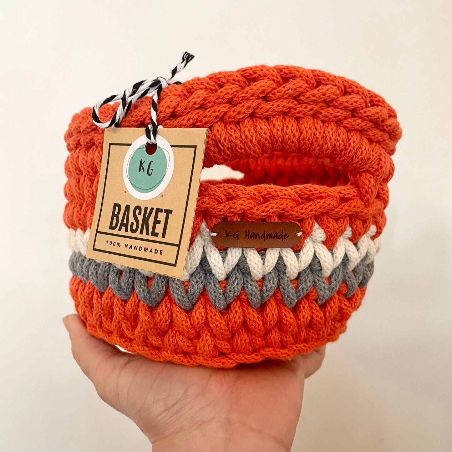 Crochet Basket with Handles