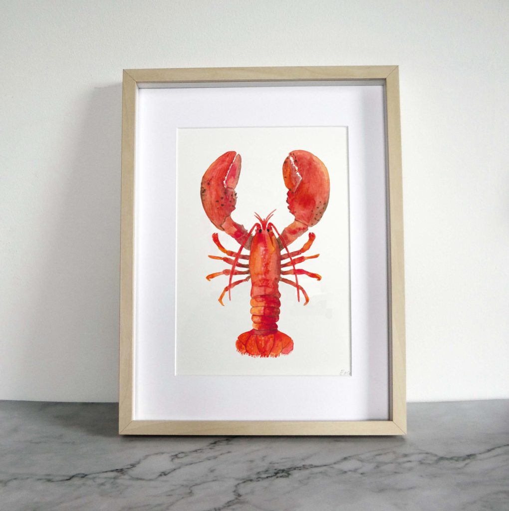 Lobster Print A4