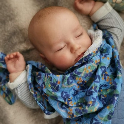 Organic Cotton Baby Muslin Trailing Hearts