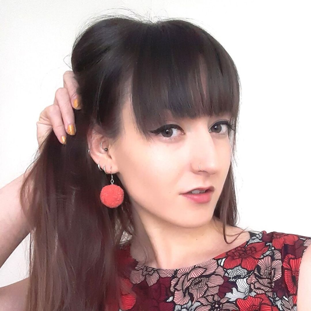 Single Pompom Earrings - Various Colours