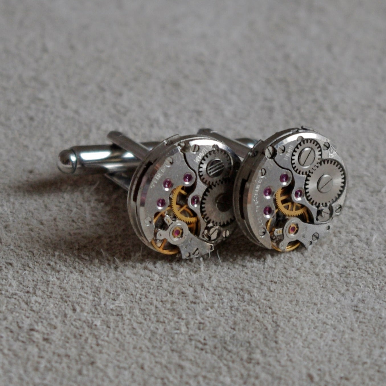 Small Circle Timepiece Cufflinks