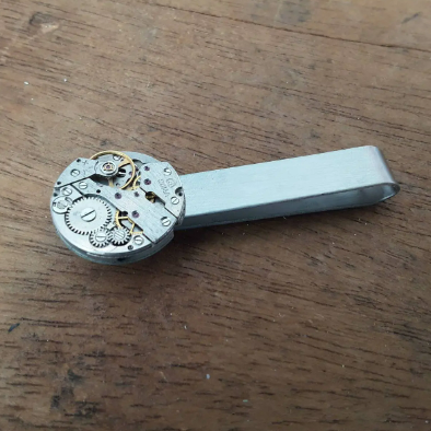 Timepiece Tie Bar