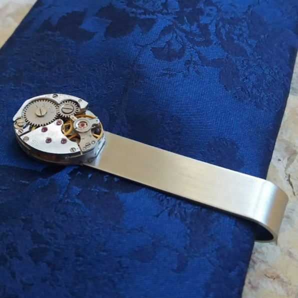 Timepiece Tie Bar