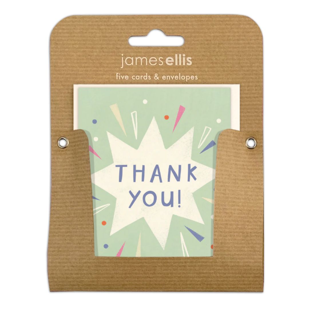 Mini Thank You Cards Pack Of 5 - Expolding Star
