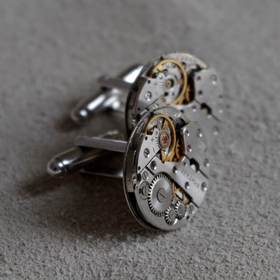 Large Circle Timepiece Cufflinks