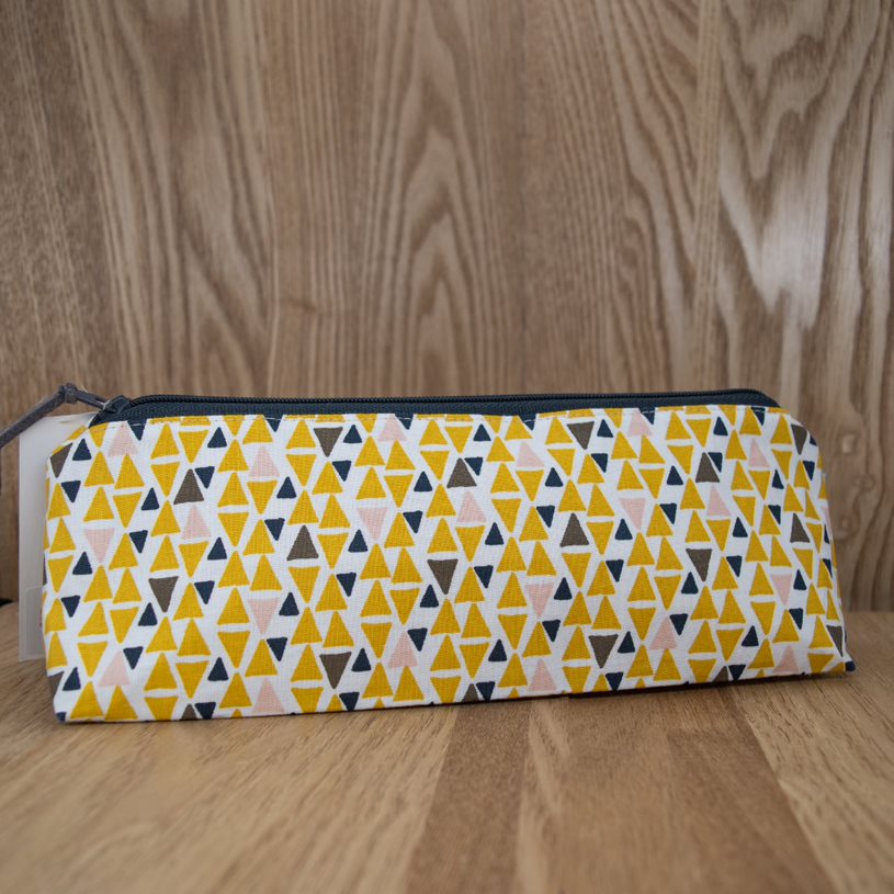 Triangle Zip Pouch Various Fabrics