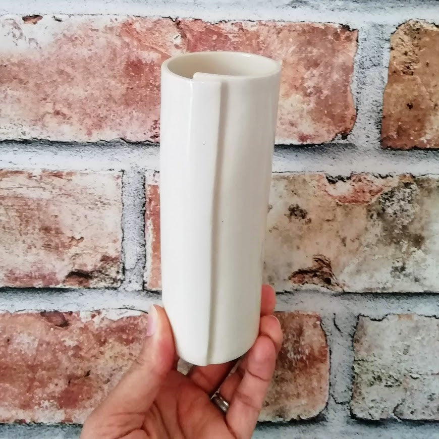 Small White Stem Vase