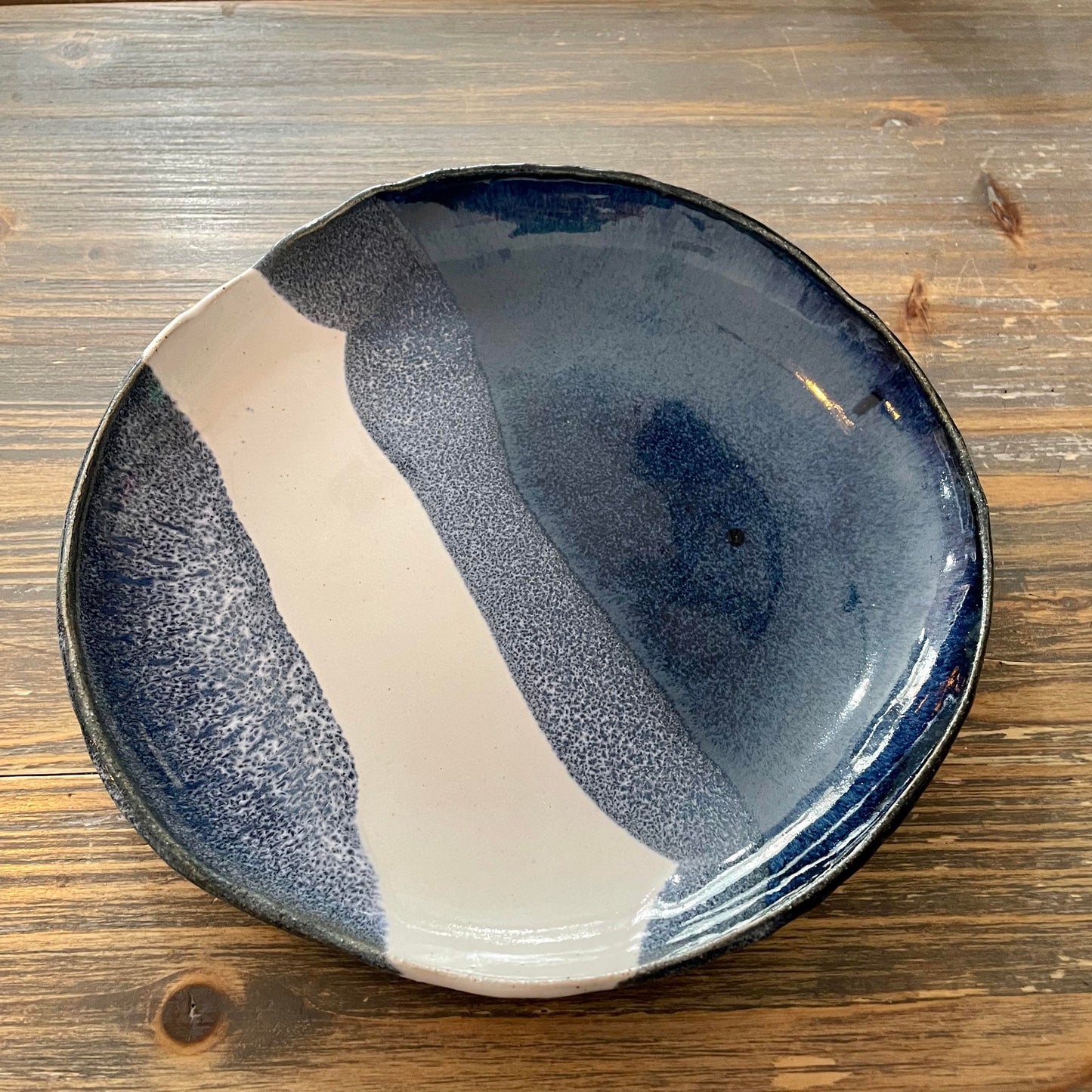 Blue Drippy Bowl Large